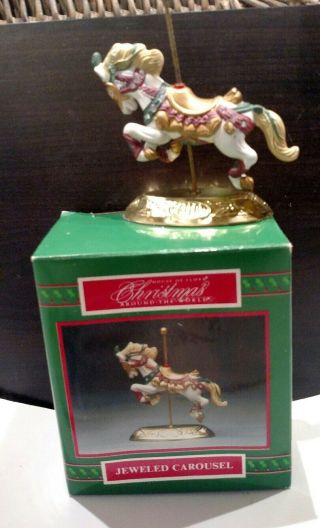 Vintage House of Lloyd Carousel Horse Ceramic Collectible Figurine 1992 w/Box 4