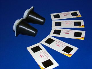 Vtg 1980s Radex 3d Stereo Realist Slide Viewer Stereoviewer,  5 Kodachrome Slides