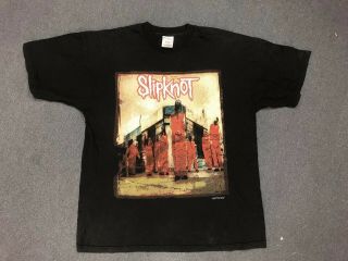 Slipknot Tshirt Vintage 1999 Metal Grunge Rock Thrash Distressed Xl