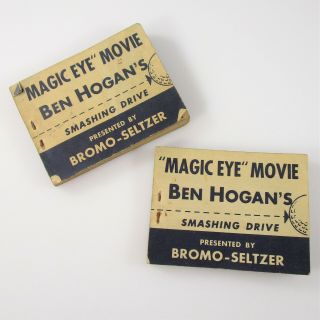 Magic Eye Movie Flip Book Ben Hogan ' s Smashing Drive Golf Bromo - Seltzer Vintage 2