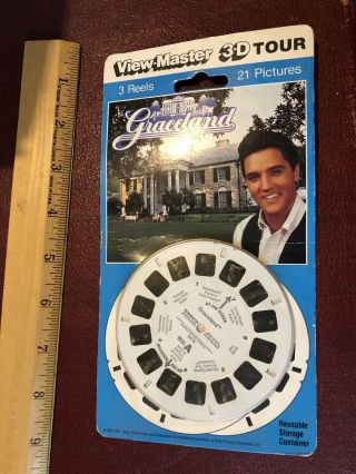 Viewmaster Elvis Presley Graceland 3d Tour 3 Reels In Packet Vintage 1995