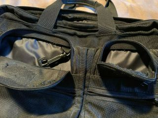 Vintage TUMI Black Nylon Briefcase Messenger Bag Expandable RIP / HOLE 5