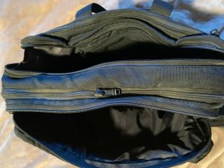 Vintage TUMI Black Nylon Briefcase Messenger Bag Expandable RIP / HOLE 6