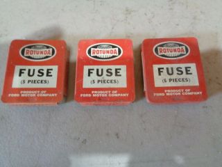Vintage Ford Rotunda Glass Fuse Boxes 1950 
