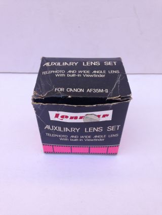 Vintage Lenmar Wide Angle & Telephoto Lens for Canon AF35M - II with Storage Case 5