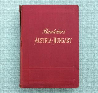 1911 Travel Guide Book,  Hotels,  Maps,  Baedeker 