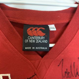 AFL Melbourne Demons Vintage 1990s Signed Football Jumper Canterbury Size 3XL LG 5