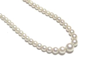 Vintage Sterling Silver Clasp Cultured Pearls Single Strand Necklace,  14 " - R18