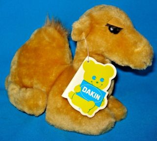 Vintage 1978 Dakin Bean Bag Camel Stuffed Animal 8 " X6 " With Tag