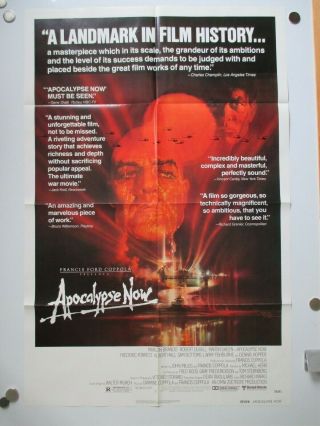 Vintage Apocalypse Now 1 Sheet Movie Poster 27x41 1979 Brando Coppola