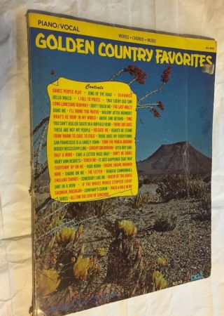 Golden Country Favorites - Piano Music Lyrics - Vintage Sheet Music