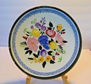 Stangl Dinner Plate " Fruit And Flowers " Vintage Ceramic