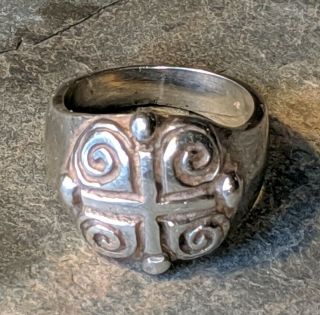 Vintage Zuni Spiral Sterling Silver Ring Size 6 1/2