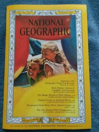 National Geographic Article Reprint - The Magic Worlds Of Walt Disney - With Letter
