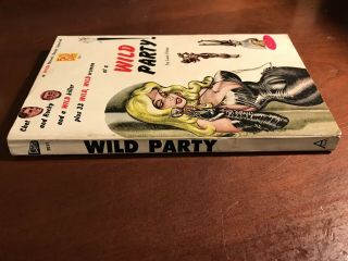 WILD PARTY - VINTAGE PULP FICTION Paperback Novel Books 1st Ed.  1960 BILL WARD 8