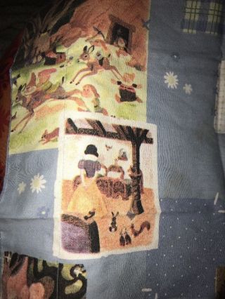 Disney Snow White Seven Dwarfs King Size Pillow Sham HTF Craft Fabric Vintage? 5