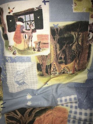 Disney Snow White Seven Dwarfs King Size Pillow Sham HTF Craft Fabric Vintage? 7