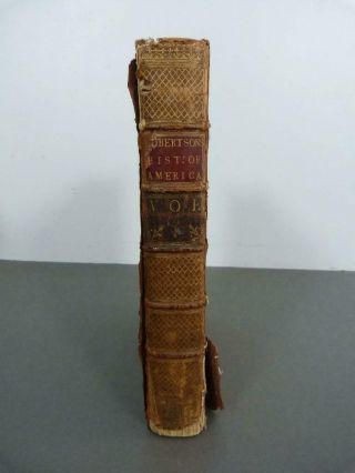 The History of America 1777 Vol I William Robertson 1st edition leather 2