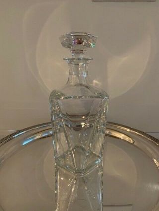Vintage Baccarat Crystal Cognac Decanter Faceted Stopper