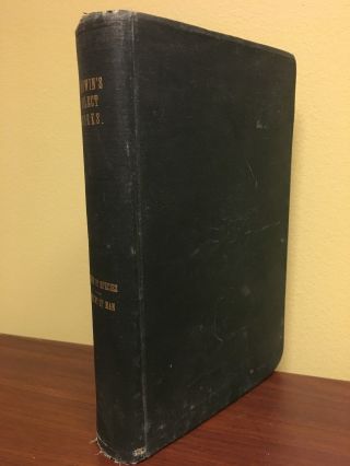 1886 The Origin Of Species & The Descent Of Man By Charles Darwin One Volume