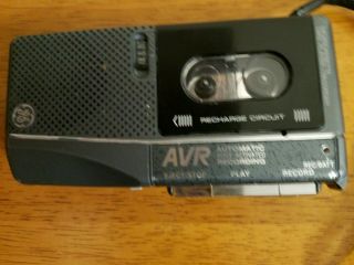 Vintage GE 3 - 5378A AVR Micro Cassette Auto Voice Recorder with Case 2