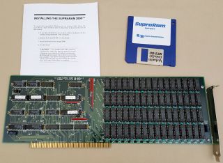 Supraram 8mb Ram Card W/8mb Ram Installed For Commodore Amiga 2000 2000hd 2500