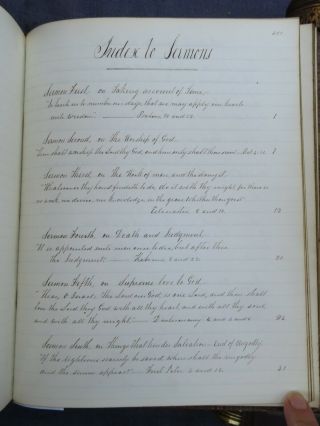 1854 Manuscript Sermons by Samuel Johnson plus essays etc.  quite legible 10