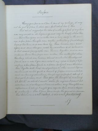 1854 Manuscript Sermons by Samuel Johnson plus essays etc.  quite legible 4