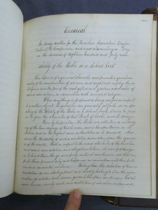 1854 Manuscript Sermons by Samuel Johnson plus essays etc.  quite legible 7