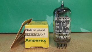 Amperex Bugle Boy 12ax7 Ecc83 Nos Nib D - Foil Long Plate Mc6 1958 Vacuum Tube