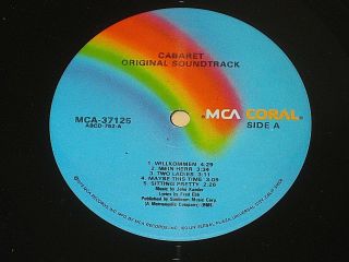 VINTAGE VINYL RECORD LP ALBUM CABARET Soundtrack 1972 LIZA MINNELLI NM 4