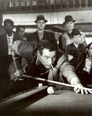 Playing Pool Paul Newman 8x10 Vintage B&w Photo The Hustler As Fast Eddie Felson