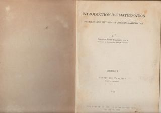 Vintage - Introduction to Mathmatics Vol 1 Abraham Adolf Fraenkel (Hebrew) 1942 2
