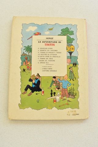 L ' Isola Nera Le Avventure Di TinTin Vintage Italian Comic Book Gandus Editore 3