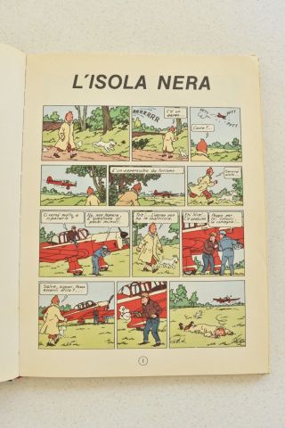 L ' Isola Nera Le Avventure Di TinTin Vintage Italian Comic Book Gandus Editore 6