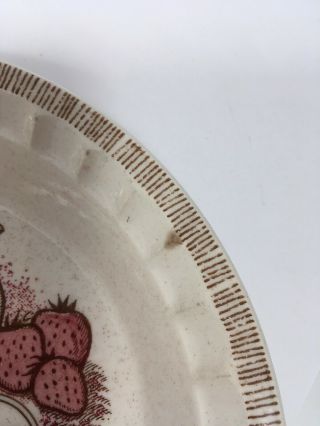 Vintage Jeanette Royal China Strawberry Large Deep Dish Pie Plate w/Recipe - USA 2