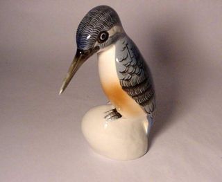 Vtg Royal Dux Bohemia 6 - 3/4 " Tall W/long Beak - Vinkler - Bird Figurine