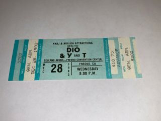 Dio Vintage 1983 Concert Ticket Stub Usa Ronnie James Y And T