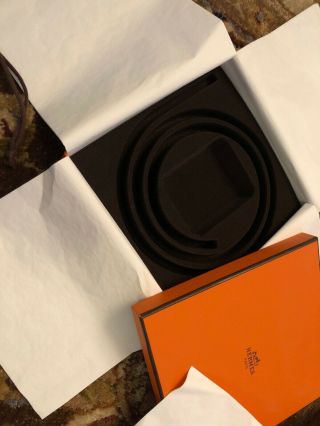 Hermes Belt Box Set Of 2,  1 Vintage,  1 Model,  1 Ribbon & Bag 2
