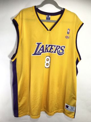 Vintage Los Angeles Lakers Kobe Bryant 8 Champion Jersey.  Size 52 (2xl)
