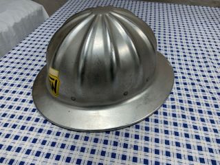 Vintage Superlite Fibre Metal Aluminum Hard Hat Construction Helmet Fw Logo Mibt