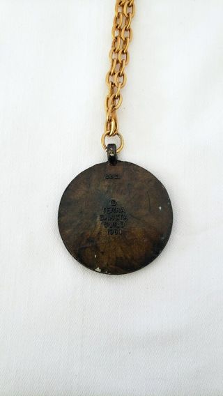 Vintage Terra Sancta Guild Israel 1969 pendant and chain 3