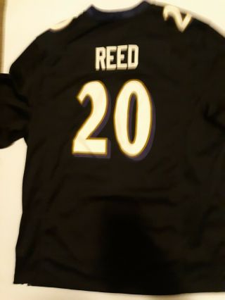 Vtg Black Nike Ed Reed 20 Baltimore Ravens Jersey Mens Adult Xl Nfl