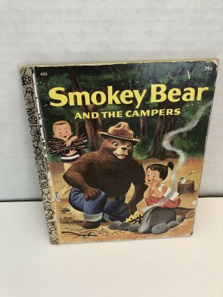 Smokey Bear And The Campers A Little Golden Book 1971 2nd Print “b” Vintage Book