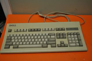 Vintage Dell At - 101 Gyum97sk Mechanical Keyboard Alps Ps/2 Keys