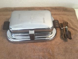 Mid Century Vintage General Electric 149g37 Waffle Iron Good