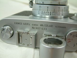 Leica Ig with 5cm viewfinder elmar 5cm/2.  5 lens leather case 7