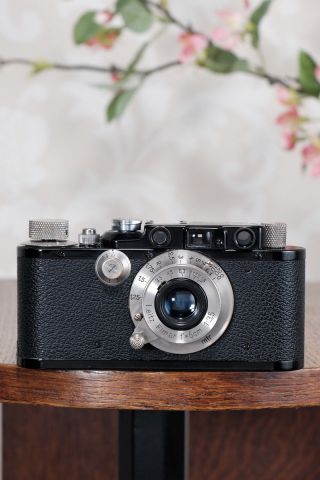 1932 Black Leitz Leica Iii W/ Nickel Elmar Lens,  Cla 