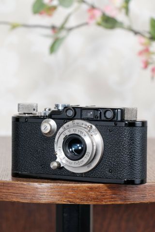 1932 Black Leitz Leica III w/ Nickel Elmar lens,  CLA ' d Freshly Serviced 2