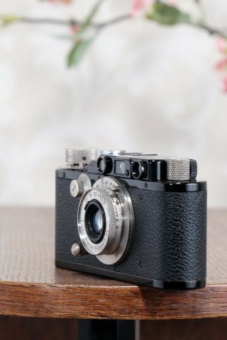 1932 Black Leitz Leica III w/ Nickel Elmar lens,  CLA ' d Freshly Serviced 3
